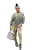 Fall Winter Fashion Tracksuit Women 2 Piece Matching Sets Långärmad Pullover Top och Baggy Pants Sweat Suit grossistprodukt 210525