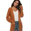 Pulls pour femmes Pull surdimensionné Poche Cardigan Femme Vêtements Patchwork Batwing Manches Longues Cardigans Femmes Veste d'hiver Manteau Grandes tailles