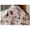 Damen Tops Seidenbluse Frauen Langarm-Druckhemd Vintage Plus Size Elegante Kleidung Blusas Mujer 8183 50 210508