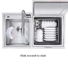 Mini Electric Wave Maker Super Shock Wave Dish Washer Portable Hushåll Frukt och grönsaksrengörare4707152