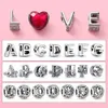 925 Sterling Zilver Charm 26 Letters A-Z Charm Bead Fit Pandora Armband Voor Vrouwen Mode Diy Sieraden Gift