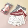 5Pcs/pack Cotton Panties for Teenage School Boys Baby Breathable Letter Print Shorts Casual Children Underpants Boxers 2-14Years 210622