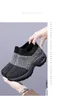 2022 Grote maat Damesschoenen Luchtkussen Flying Breien Sneakers Over-Toe Shos Fashion Casual Socks Schoen WM2206