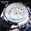 Jaragar 2021 Blue Glass Aviator Series Military True Men Sport Automatic Wrist Watch Top Luxury Mechanical Male Clock Hour