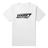 Moda Bawełna Drukowana Krótki Rękaw Stark Industries T Shirt Man Koszulki Męskie Odzież Tarcza 210707