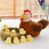 Kawaii Peluş Oyuncak Tavuk Tavuk Sevimli Yuva Chick Gerçekçi Dolması Hayvan Noel Hediyeleri Çocuk Eğitim Çocuklar için Yumuşak S 210728