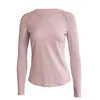 Women Tracksuit Tops Tees T-Shirt sweatshirt Clothing Womens Yoga Wear Fitness Sports Autumn Round Neck Mesh Breathable Quick-drying Running Casual Top Long Sleeve