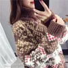 Winter Spring Style Lazy Wind Net Red Super Fire Retro Turtleneck Pullover Shirt Loose Thick Sweater Women 210427