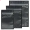 Assorted Sizes Matte Clear/Black/Black Zip Lock Bags 100pcs PE Plastic Flat Ziplock Package Baghigh qty