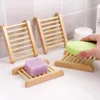 Natural Wood Soap Dish Bathroom Accessories Home Storage Organizer Bath Shower Plate Durable Portable SoapTray Holder WLL576