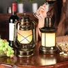 Night Lights Thrisdar Iron Vintage Kerosene Lantern Table Light Creative Bar Cafe Restuarant Pub Gazebo Bedroom Flame Effect Oil Lamp