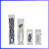 Klar och holografisk borstpaket med hängare med hängare 100pcs / lot Zipper Seal Packaging USB Bag Multi-Stores Necklace Watch Package Pouches