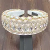 Sparkly Grote gevoerde steentjes hoofdbanden Volledige Crystal Luxueuze Limited Edition Hairbands Bejewled White Red for Women Headband X0625