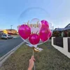3 sztuk Balon Bobo Bubble DIY Luminous Przezroczysty Balloons Baby Shower Wedding Birthday Party Decoration 12/16/16 / 24/36 cali 211216