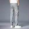 Pantalones de hombre Moda de negocios Slim Fit Hombres Recto Algodón Estilo clásico Vestido de novia Traje Color sólido