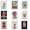 Drapeaux de jardin de Noël bannières dessin animé motif thème de noël deux côtés animal bonhomme de neige motifs décor de fête drapeau 36 styles