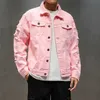 Plus Size 5XL Rose noir Ripped Denim jeans Vestes Hip Hop Streetwear Trous Casual Mode Hommes Femmes Distressed Solid Coat 210811