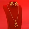 Серьги Ожерелье 24K Позолоченные Роскошные Дубай Ювелирные Изделия Африканские Свадебные Подарки Свадебные Украшения Для Женщин