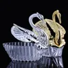 2021 Styles européens acrylique argent cygne doux cadeau de mariage bijoux boîte à bonbons bonbons coffrets cadeaux cadeaux de mariage titulaires