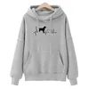 Dropshipping New Fashion DOG MOM Stampa Kawaii Felpe con cappuccio Donna Top Abbigliamento Velluto a coste Frauen Pullover divertenti Y0820