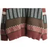 Frauen Winter Pullover und Pullover Oneck Gestreifte Vintage Strickwaren Langarm Übergroße Pull Jumper Outwear 210430
