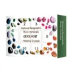 Feest Gunst 12 Dagen Mineralen Advent Kalender Box Natural Stone Pack Rock Samples Collection Gift voor Kids Geology Lover Sec88