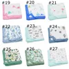 Serviettes de bain pour bébé Serviette en gaze de coton de bambou à quatre couches en mousseline imprimée enveloppée par INS Couverture pour bébé 27 modèles YL493