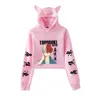 My Hero Academia Cat Cropped Hoodie Felpa a maniche lunghe femminile Crop Top Anime giapponese da donna So Todoroki Clothes 210803