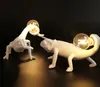 Nordic lagarto noite luz moderna lâmpada de mesa bonito led resina animal camaleão quarto sala de estar casa deco luz luminárias