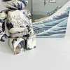 Novo bloco de construção violento urso katsushika hokusai bearbrick x japão kanagawa surf onda decoração cego caixa 28cm