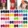 6 Inch Big Grosgrain Ribbon Solid Hair Bows With Clips Girls Kids Hairpin Headwear Boutique Child Hairbows Accessories