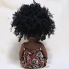 35cm Americano Reborn Bebê Preto Banho Banho Jogar Full Silicone Vinil Baby Dolls Lifelike Newborn Bebê Boneca Brinquedo Menina Presente de Natal Q0910