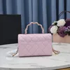 2021 Ny högkvalitativ väska Classic Lady Handbag Diagonal Bag Leather 15-22.5-9.5