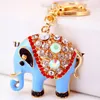 Bling Bling crystal Keychains animal elephant Pendant Metal Keychain elephant Key Chain metal Key Ring small Gift