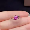 crepitio rosa moissanite gioielli da donna fidanzamento per matrimonio vero anello in argento 925 regalo di compleanno 1 gemma