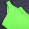 Ocstrade Arrival Neon Green Bandage Dress Summer Sexy One Shoulder Bodycon Mini Party Night Club 210527