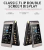 Flip Double Dual Display Senior Mobile Phone SOS Fast Call Touch Screen Handwriting Big Key keyboard loud Sound FM Cellphone For O3476512