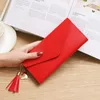 Korean version of the new long hand wallet trend heart pendant simple fashion small fresh lychee grain purse J0005