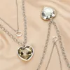 Gros arrivages rétro Vintage grand océan coeur pendentif collier chaîne de chandail pour les femmes bijoux fête chaînes en alliage de Zinc