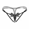 Hollow Bandage dragonfly G-Strings Line Pearl Invisible Panties Briefs Thongs Sexy women T back Underwear Lingerie Woman Clothes Black Red