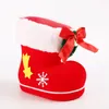 Kerst Candy Laarzen Decoraties Kerstmis Flocking Laarzen Xmas Pen Houder Decoratie Kid Geschenken W-00928