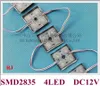 レンズLED LEDライトモジュールSMD 2835 SIGN DC12V SMD2835 4 LED 1.2W 120LM 38mm x 38mm x 8mm IP65防水性