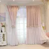 Curtain Full Blackout Bedroom Heat Insulation Sunscreen Simple Modern Hook Little Girl Room Princess Style Curtains 210712