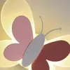 Мультфильм бабочка светодиодная настенная лампа крытый розовый девочка детская спальня сказка браслеты детская комната детская комната художественный декор установлен ночной свет