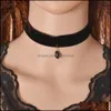 Chokers Necklaces & Pendants Jewelry Vintage Fashion Leather Cashmere Necklace Statement Choker For Women Simple Wedding Selling Drop Delive