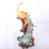 Objetos decorativos Figurines resina doméstica ornamentos de pavão ornamentos casa decoração miniatura desktop artesanato decoração escritório artesanato escultura