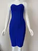Top Quality Verde Strapless Rayon Bandage Dress Evening Party Bodycon Dress 210325