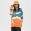 Mężczyźni Krowa Vintage Winter Sweter Pullover O-Neck Koreański Dzianiny Kobiety Casual Harajuku Para Dzianiny Streetwear Oversize 210812