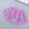 1-7Yrs Girls Kids Tutu Rainbow Sequins Skirt Party Dance Ballet Baby Bling Costume Headband Set s 210429