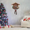 ساعة الحائط Cuckoo Clock Black Forest House مصنوع يدويًا نسرًا خشبيًا عتيقة 3.5 في صوت الاتصال كل ساعة تقليدية